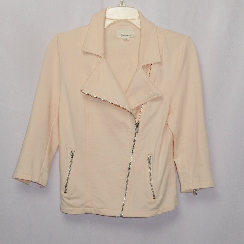 Pale Peach Moto Jacket